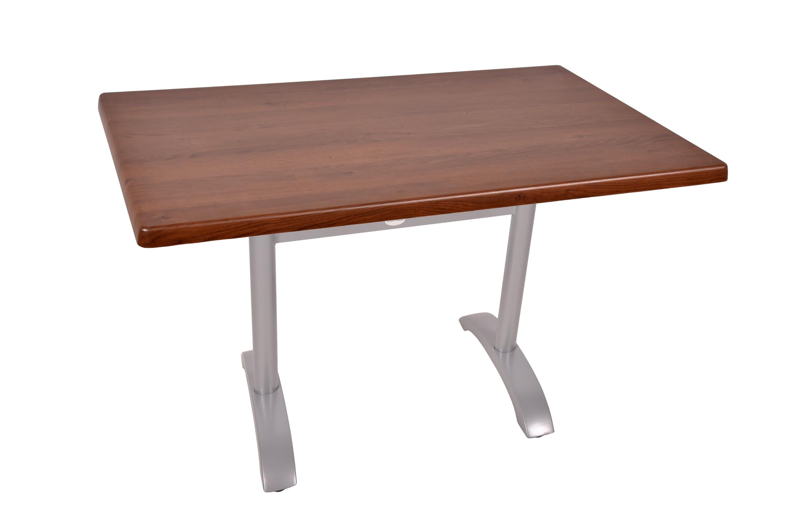 BISTROTISCH Ache 120x80cm Rechteckig Gestell Anthrazit Dunkelbraun Holz Cafétisch - Dunkelbraun, Holz (120/80/72cm) - DELUKE