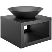 FEUERSCHALE Metall Schwarz - Schwarz, Metall (60/49.5/60cm) - Outsunny
