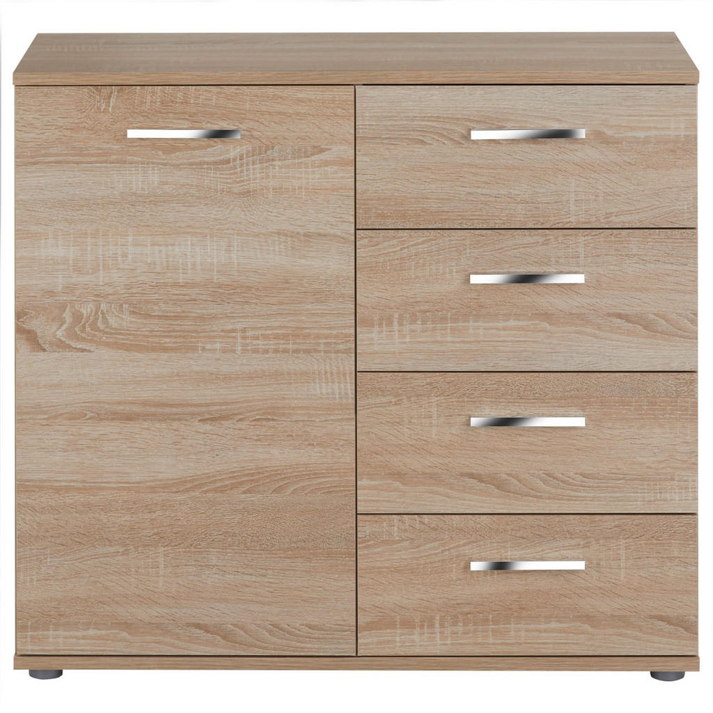 Thumbnail - CARO-Möbel Kommode, Sonoma Eiche, Holzwerkstoff, Mode, 91x82x40 cm, Wohnzimmer, Kommoden & Sideboards, Kommoden