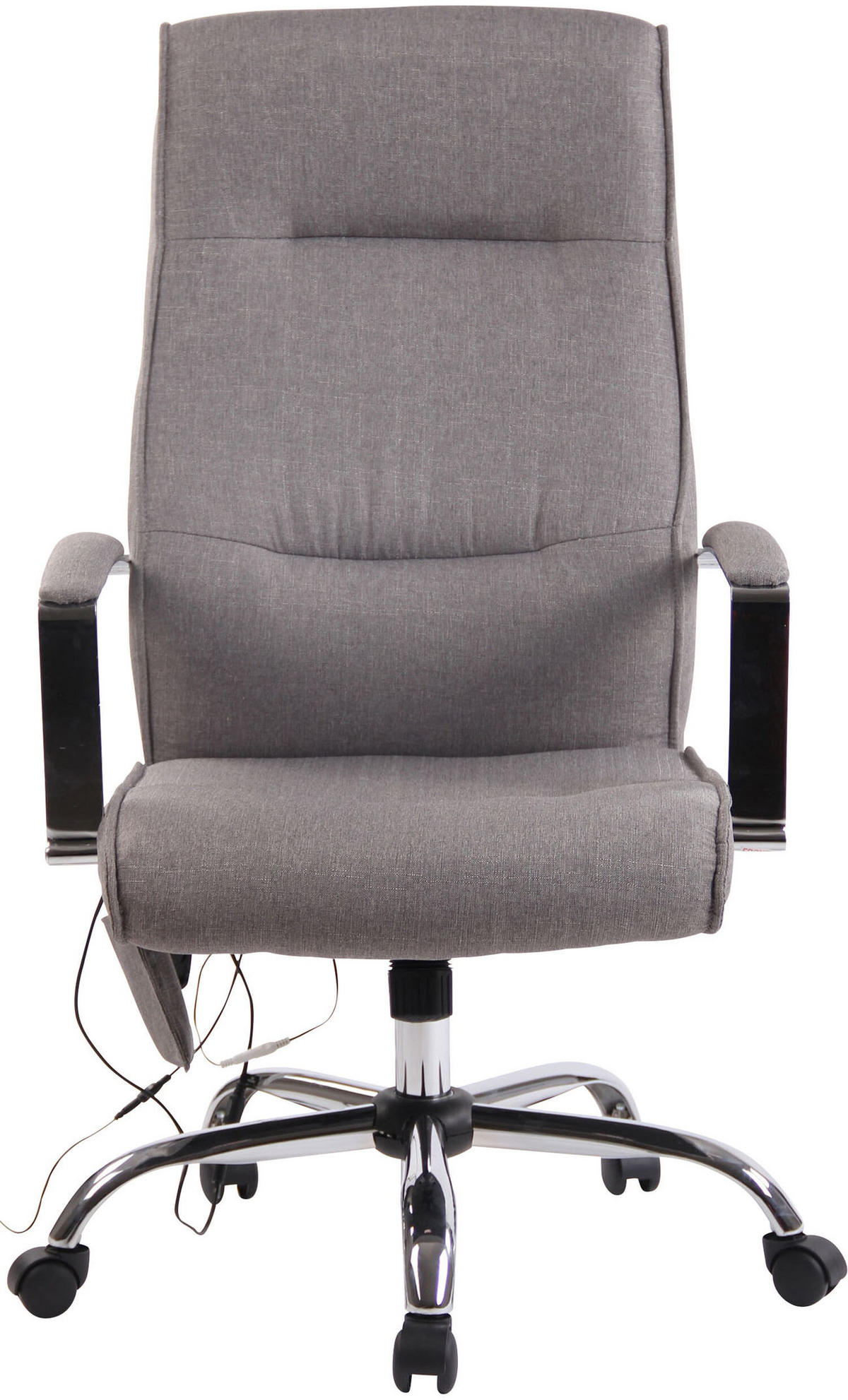 BÜROSTUHL Portofino, Stoff mit Massagefunktion Grau - Grau, Textil/Metall (63/124/72cm) - TPFLiving