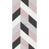 FOTOTAPETE Fischgrätmuster 150 x 279 cm - Schwarz, Papier (150/279cm) - ESTAhome