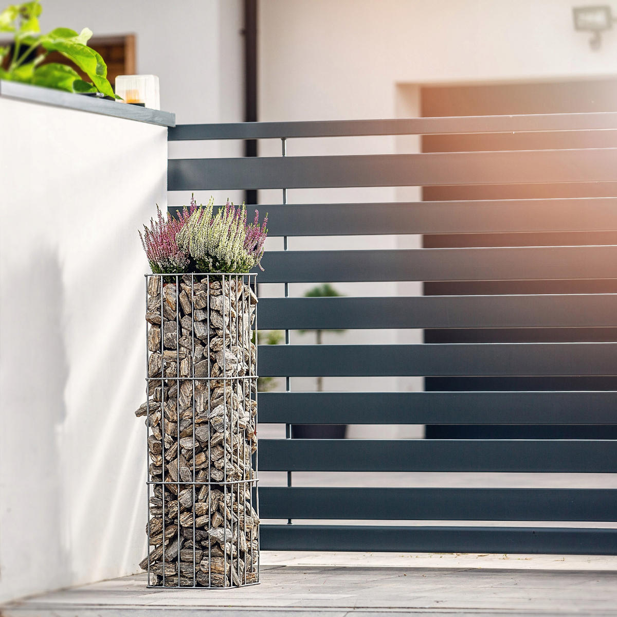 GARTEN-PFLANZENSTÄNDER 25 x 90 cm, Silber - Silberfarben, Metall (25/90cm) - KADAX