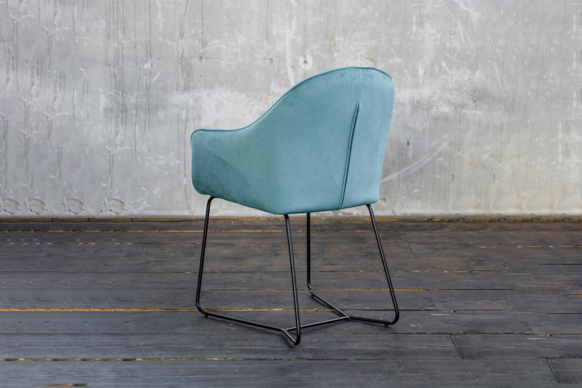 ESSZIMMERSTUHL ZINA Blau Webstoff - Blau, Textil (56.5/87/58cm) - KAWOLA