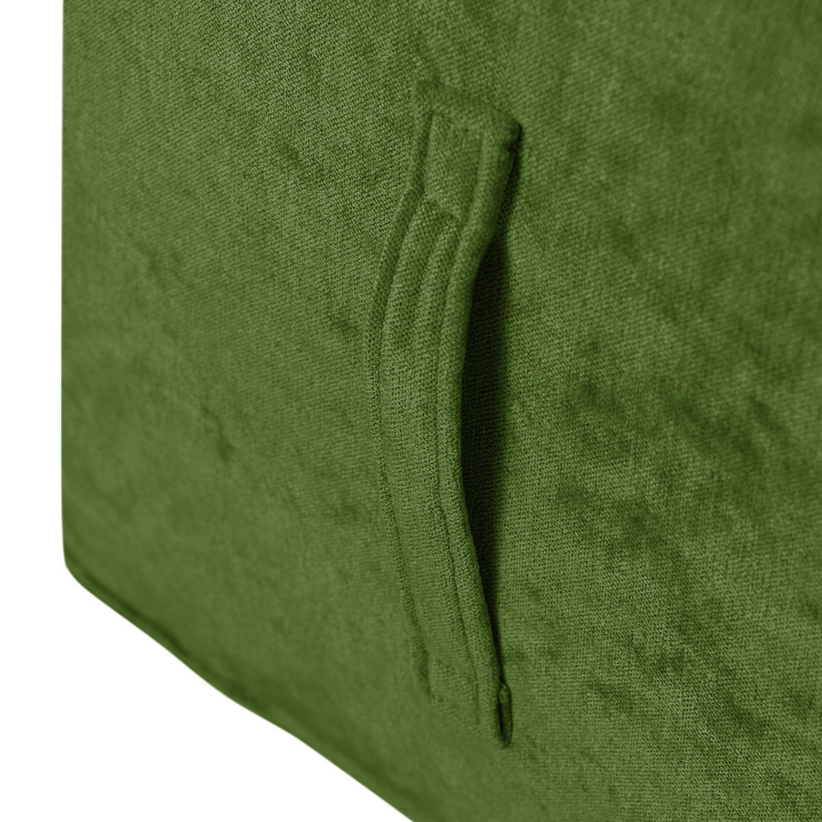 SITZWÜRFEL - Samt - Grün, Textil (47/42/47cm) - home24
