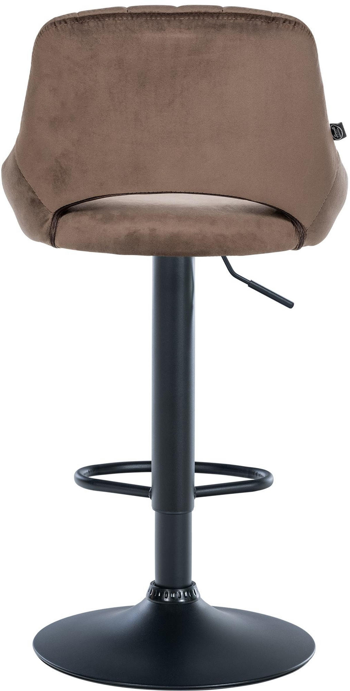 BARHOCKER 2er Set Samt braun - Schwarz/Braun, Textil (47/85/48cm) - CLP