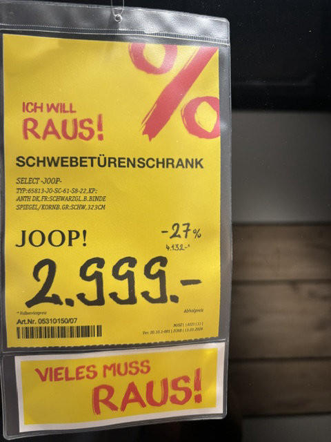 SCHWEBETÜRENSCHRANK SELECT -JOOP- - Joop!