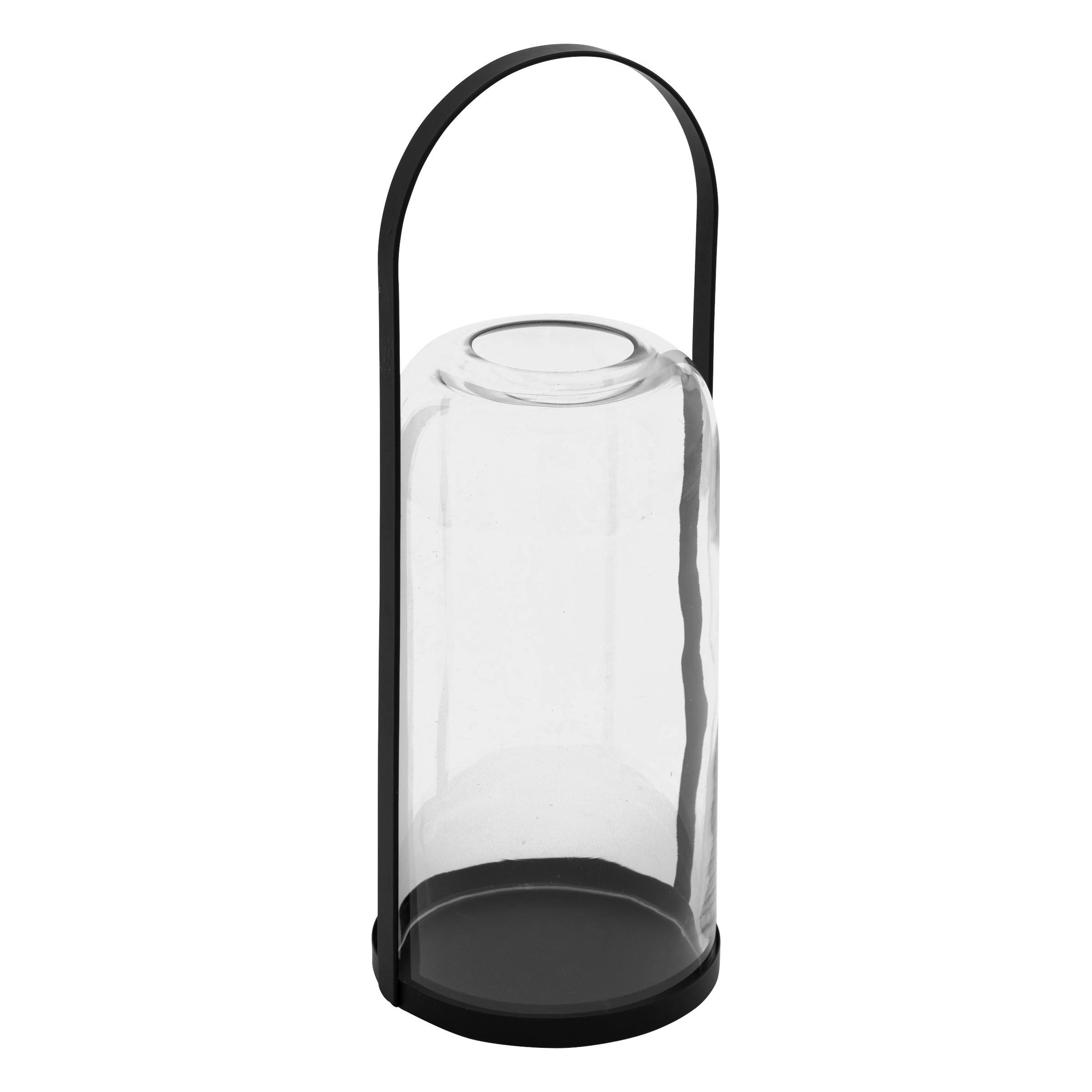 LED-LATERNE Jako 35 cm - Schwarz, Glas (13/13/35cm) - Atmosphera Createur d´interieur