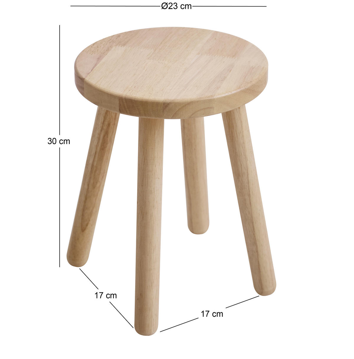 HOCKER 2er-Set und TISCH für Kinder - Braun, Holz (55/49/40cm) - Nordlys