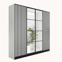 KLEIDERSCHRANK EDEN 4-Türen v3 - 206,4x205x39 cm - weiß - Weiß, Holzwerkstoff (206.4/205/39cm) - Kier Furniture