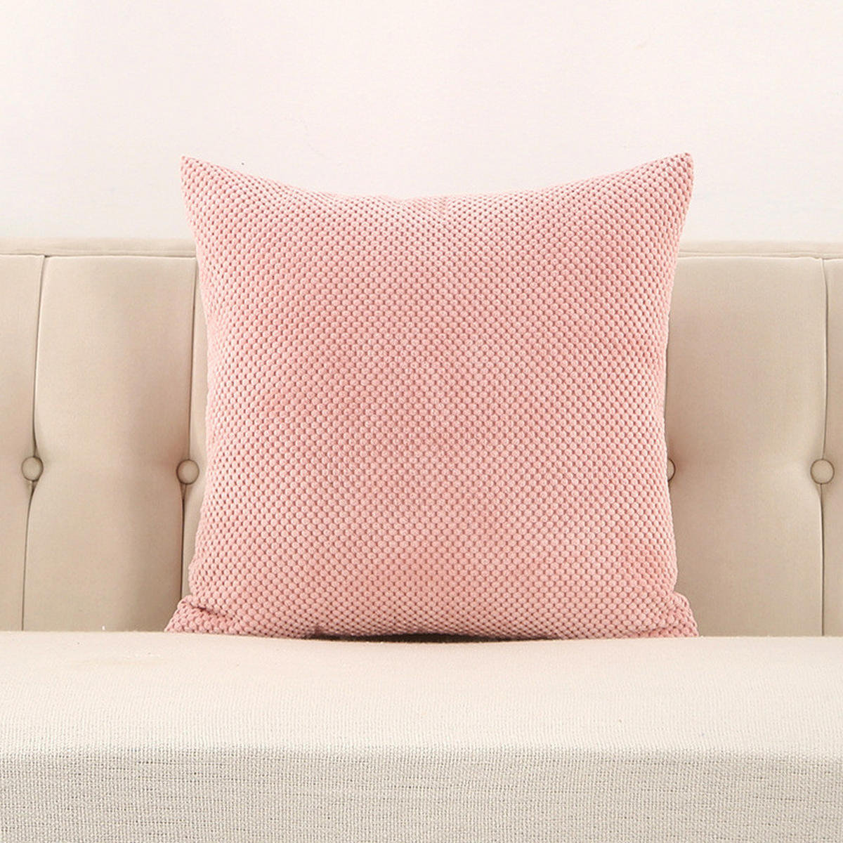 KISSENHÜLLE Polyester 45*45cm,2 Artikel - Pink, Textil (45/45cm)