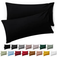 KISSENBEZUG Ellen 40/80 cm, 2er-Set, Schwarz - Schwarz, Textil (80/40cm) - Blumtal