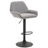 BARHOCKER DUBLIN Grau Stoff Schwarz - Grau, Textil/Metall (51/89/52cm) - DELUKE