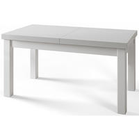 ESSZIMMERTISCH CLASSIC, ausziehbarer Tisch 120-160X80X78 cm, Farbe: Weiß, mit Holzbeinen in Farbe Weiß - Weiß, Holzwerkstoff (120/80/78cm) - Alpi-Möbel