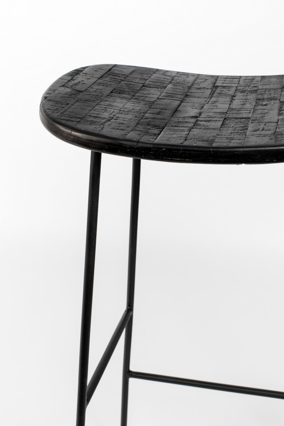 BARHOCKER Tangle - Schwarz - 30/40/80 cm - Schwarz, Holz (40/80/30cm) - Novel