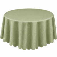 TISCHDECKE 135 cm rund Ornamente Lindgrün - Hellgrün, Textil (135cm) - TiborTex
