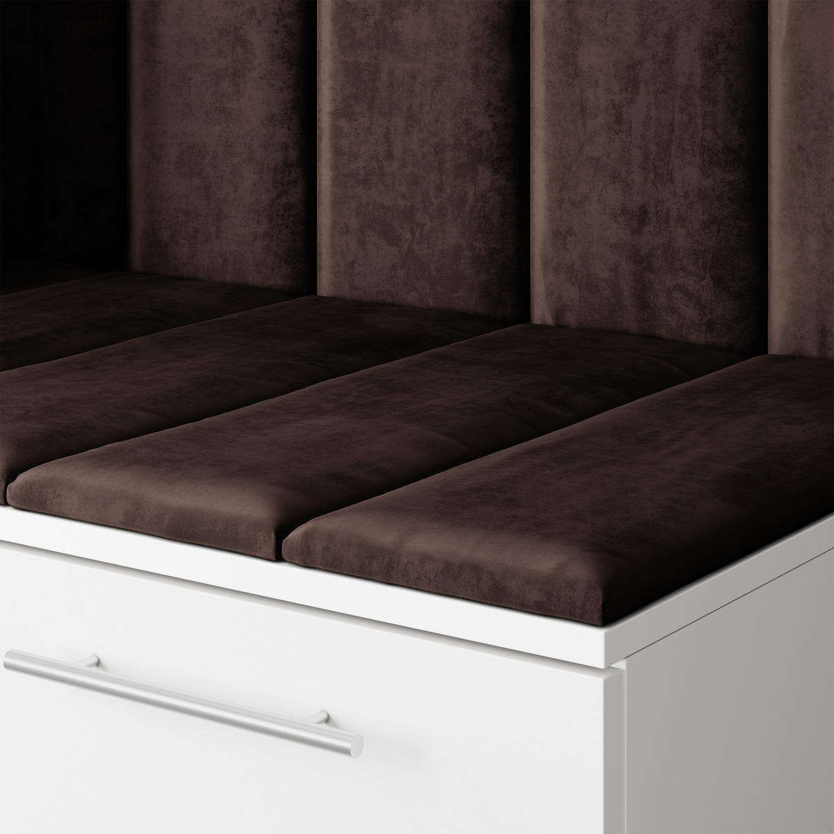 GARDEROBENSCHRANK REMA 120/240/60 cm Modern Garderobe-Set Weiß - Weiß/Braun, Holzwerkstoff (120/240/60cm) - MASSENO