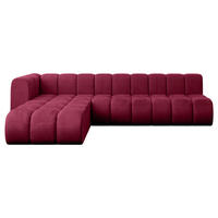 ECKSOFA modulares Sofa Darnel-L2 - 296x177x70 cm Bordeauxrot - Bordeaux, Holzwerkstoff/Textil (296/177cm) - ALTDECOR