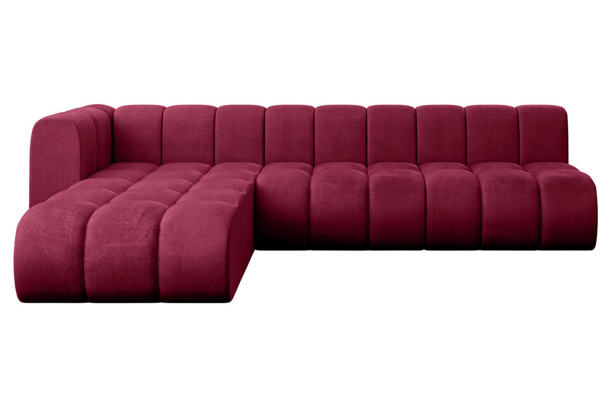 ECKSOFA modulares Sofa Darnel-L2 - 296x177x70 cm Bordeauxrot - Bordeaux, Holzwerkstoff/Textil (296/177cm) - ALTDECOR