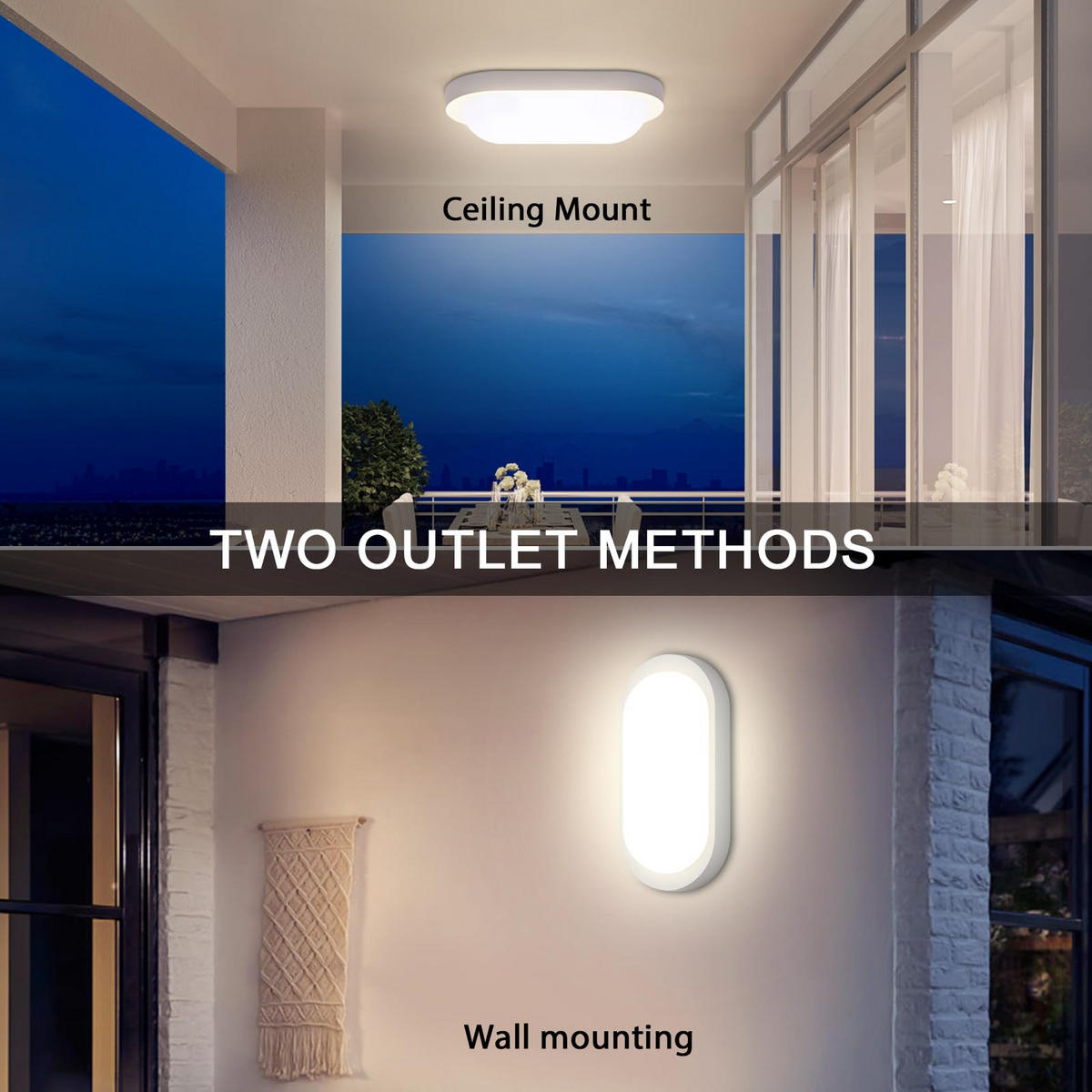 WANDLEUCHTE LED WA1015D für den Keller - Weiß, Kunststoff (9.8/6/20.7cm) - LOVHAUS