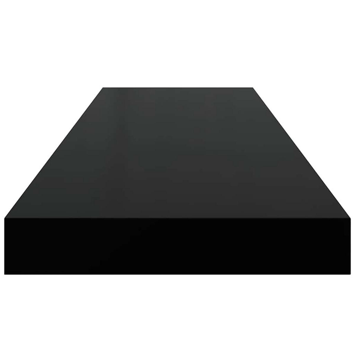 WANDBOARD 80/23,5/3,8 cm aus MDF Schwarz Max. Belastbarkeit 10 KG - Schwarz, Holzwerkstoff/Metall (80/3.8/23.5cm) - vidaXL