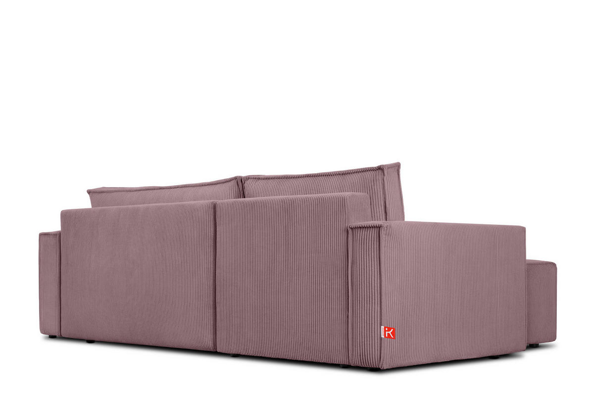 ECKSOFA-LINKS/RECHTS NAPI Schlaffunktion mit Cordbezug, lila - Violett/Schwarz, Textil (246/148cm) - KONSIMO®