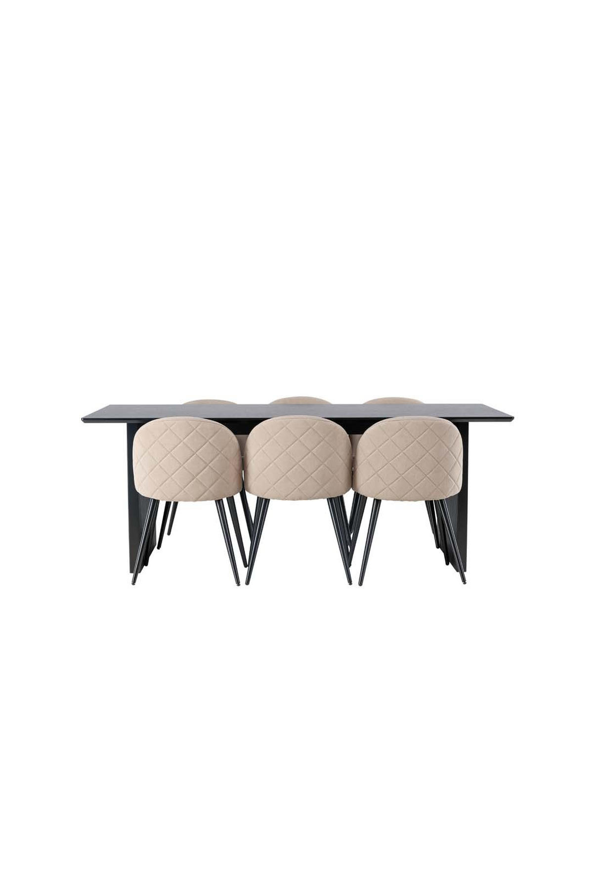 TISCHGRUPPE Schwarz - Schwarz, Holzwerkstoff (100/75/200cm) - ebuy24