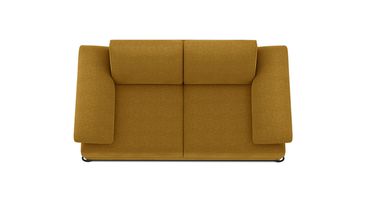 SOFA LORI 2-Sitzer, gelb - Gelb/Schwarz, Holzwerkstoff/Textil (185/87/96cm) - Courtois Laville