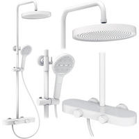 DUSCHGARNITUR Rea Creo White - Weiß, Metall (15.5/128/37cm) - REA
