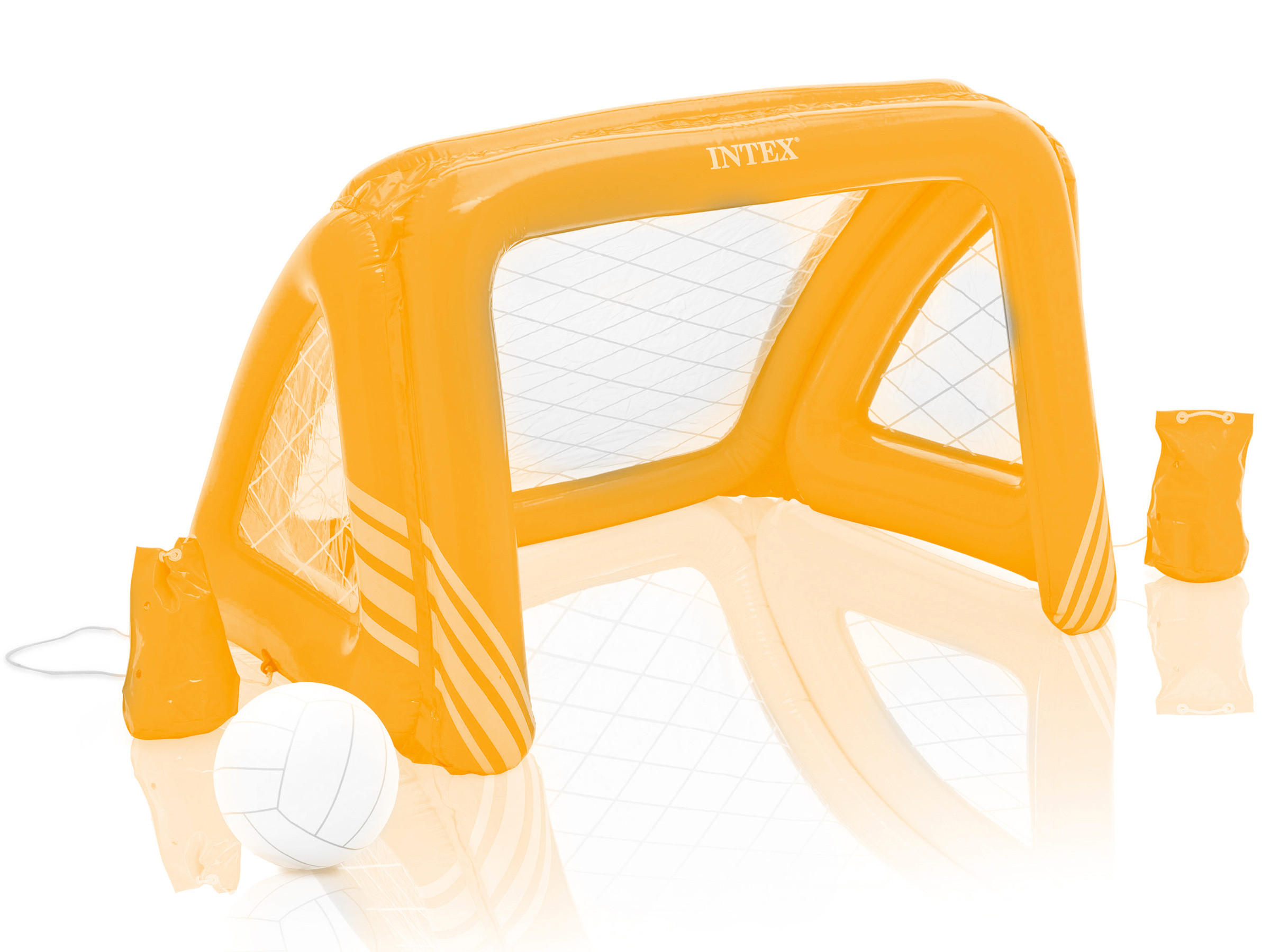 WASSERPOLO SET Polos Pool - Orange, Kunststoff (140/81/89cm)