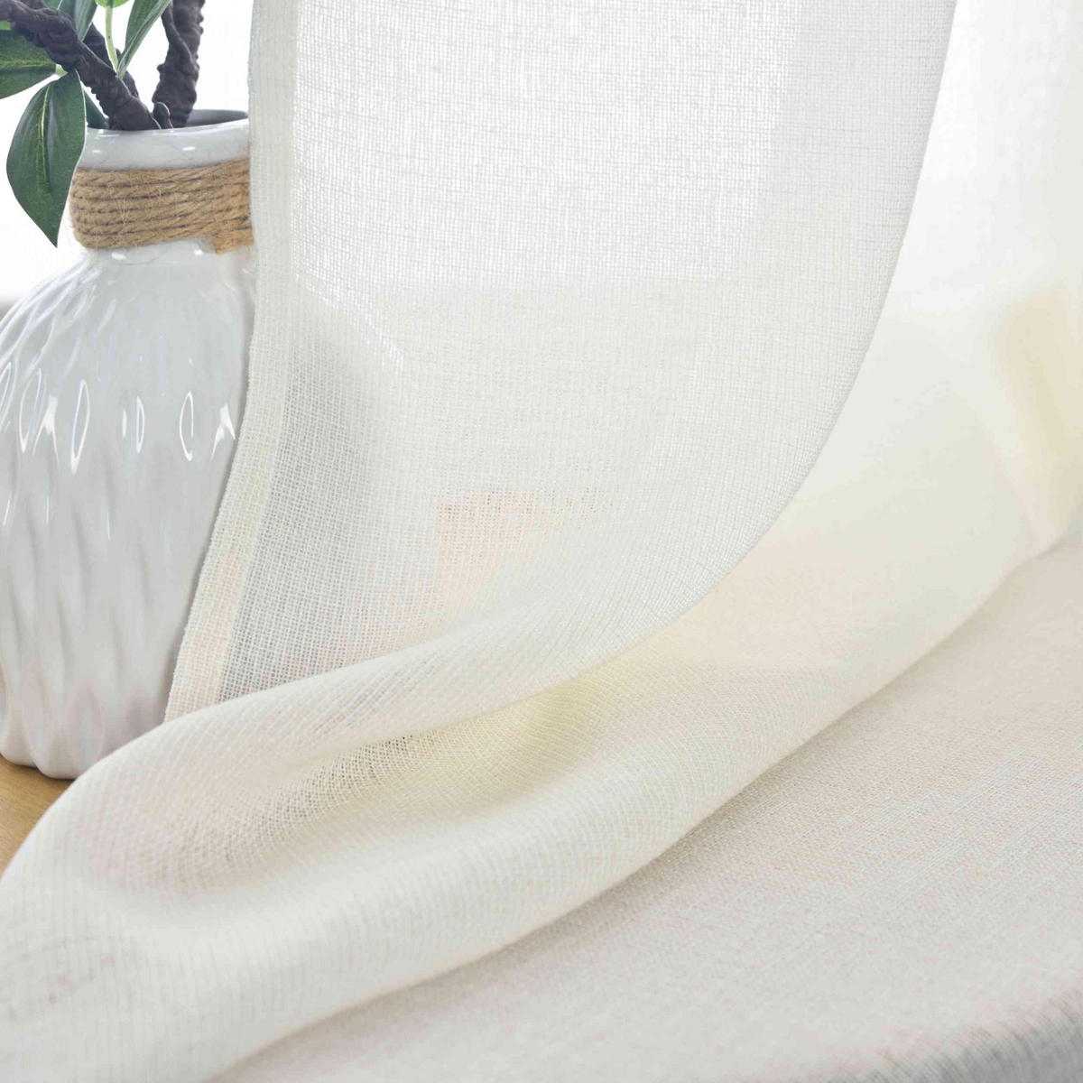 VORHANG LEIPZIG HxB 245x145 cm Natur - Naturfarben, Textil (145/245/245cm) - Gardinenbox