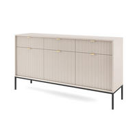 SIDEBOARD Nova Kaschmir / Schwarz 154 / 39 / 83cm - Kaschmir/Schwarz, Holz/Holzwerkstoff (154/83/39cm) - Feldmann-Wohnen