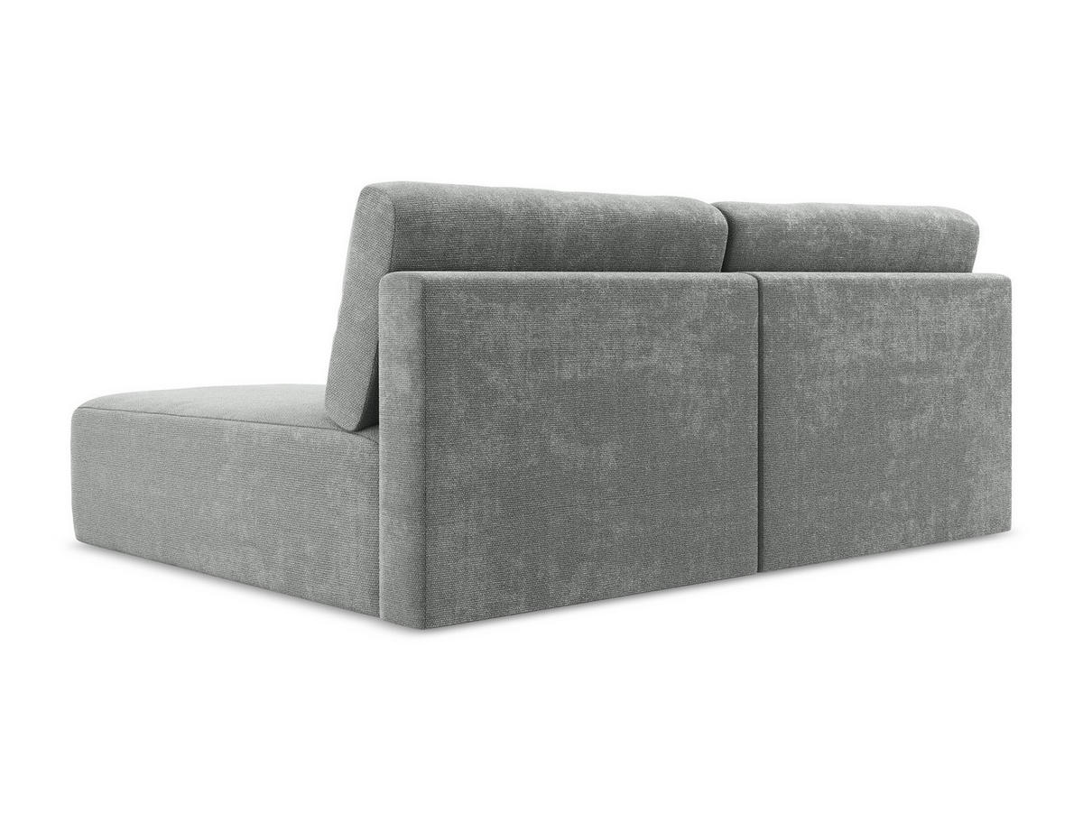 ECKSOFA mit Schlaffunktion rechts Chenille Stoff Grau - Blau/Schwarz, Kunststoff/Textil (210/149cm) - Makamii