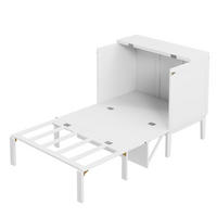 KLAPPBETT vertikal 90/200 cm in Weiß – platzsparend mit Stauraum - Weiß, Holz (90/200cm) - BEAOK