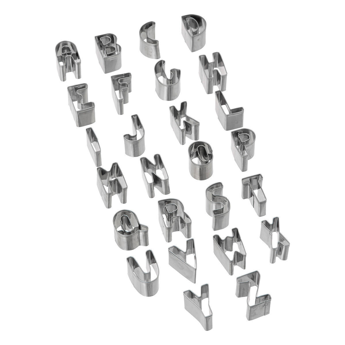 AUSSTECHFORMEN Buchstaben/Zahlen 35-teilig - Silberfarben, Metall (10.2/3/10.2cm) - 5five Simply Smart