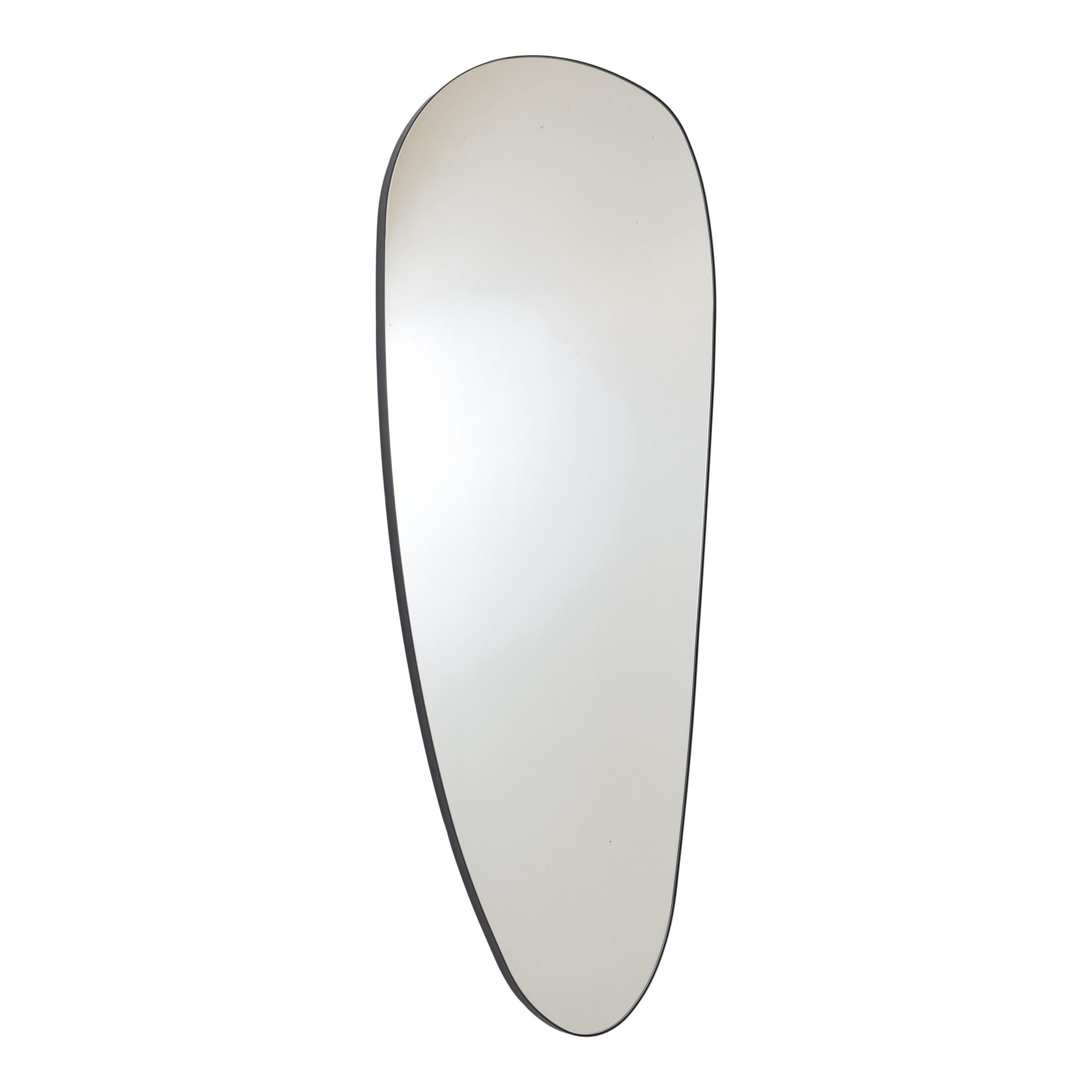WANDSPIEGEL Milo Schwarz - Schwarz, Metall (50/120/3cm) - Fragix