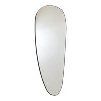 WANDSPIEGEL Milo Schwarz - Schwarz, Metall (50/120/3cm) - Fragix
