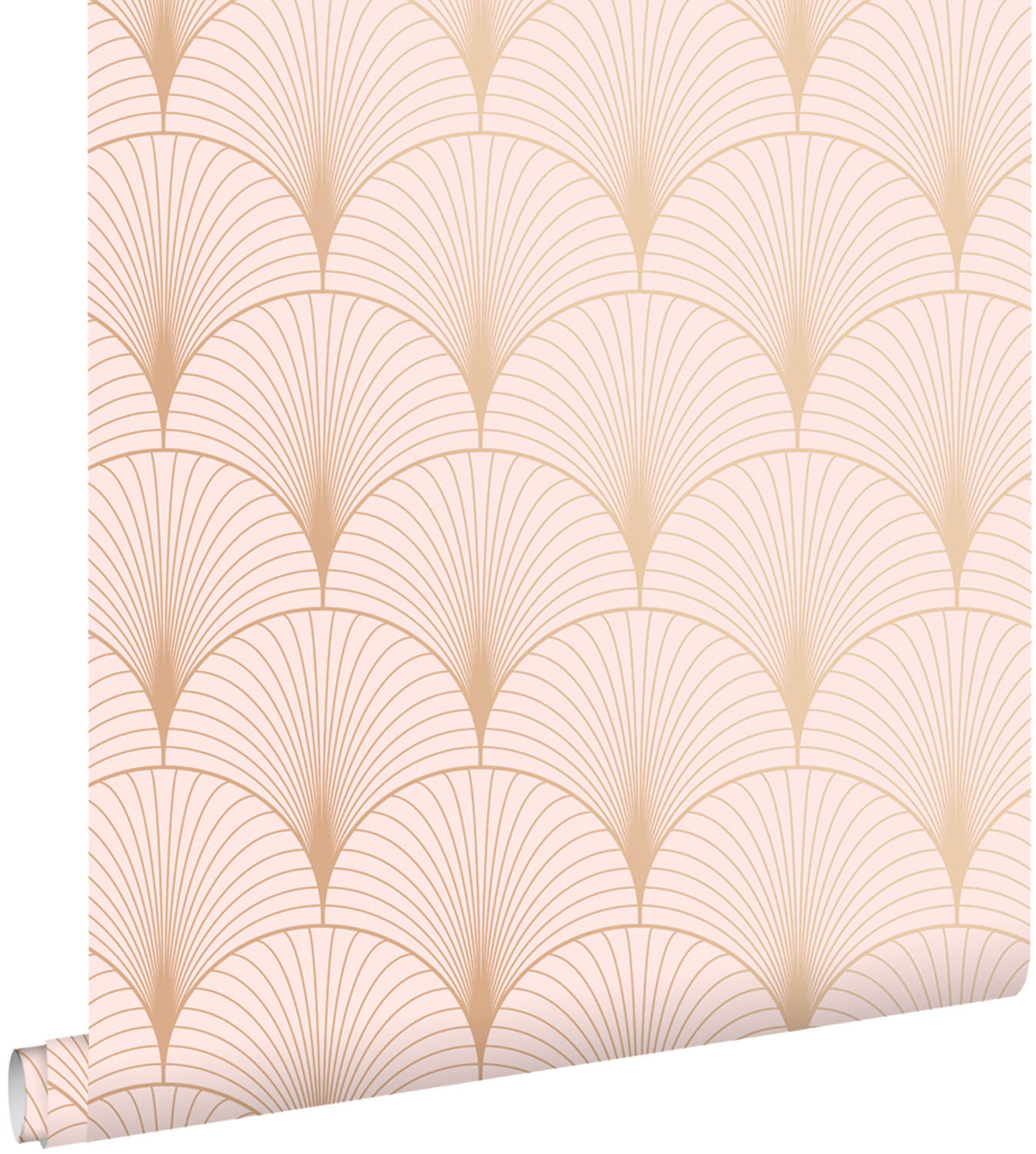 TAPETE Art Decó Muster 53 cm x 10.05 m - Pink, Papier (53/1000cm) - ESTAhome