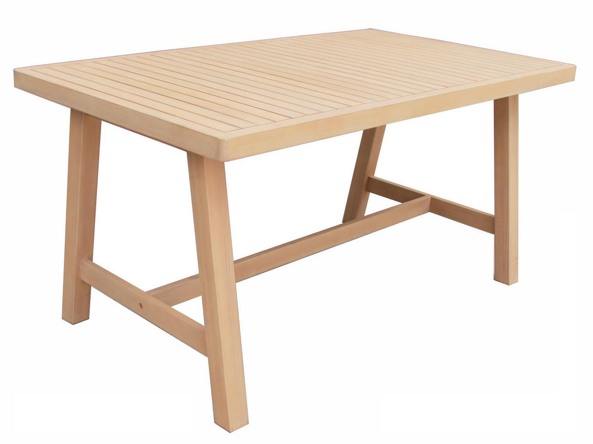 GARTENTISCH Oxford Terrassentisch - Braun, Holz (150/85/75cm) - DELUKE