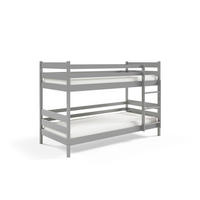 ETAGENBETT SIMBA 80x160 cm Hellgrau - Hellgrau, Holz (80/160cm) - MASSENO
