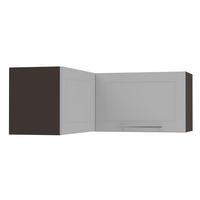 ECKHÄNGESCHRANK Kvantum W14/90/36 Dust Grey Matt / Lava Matt 90 / 90 / 36cm - Dunkelgrau/Grau, Holz/Holzwerkstoff (90/36/90cm) - Feldmann-Wohnen