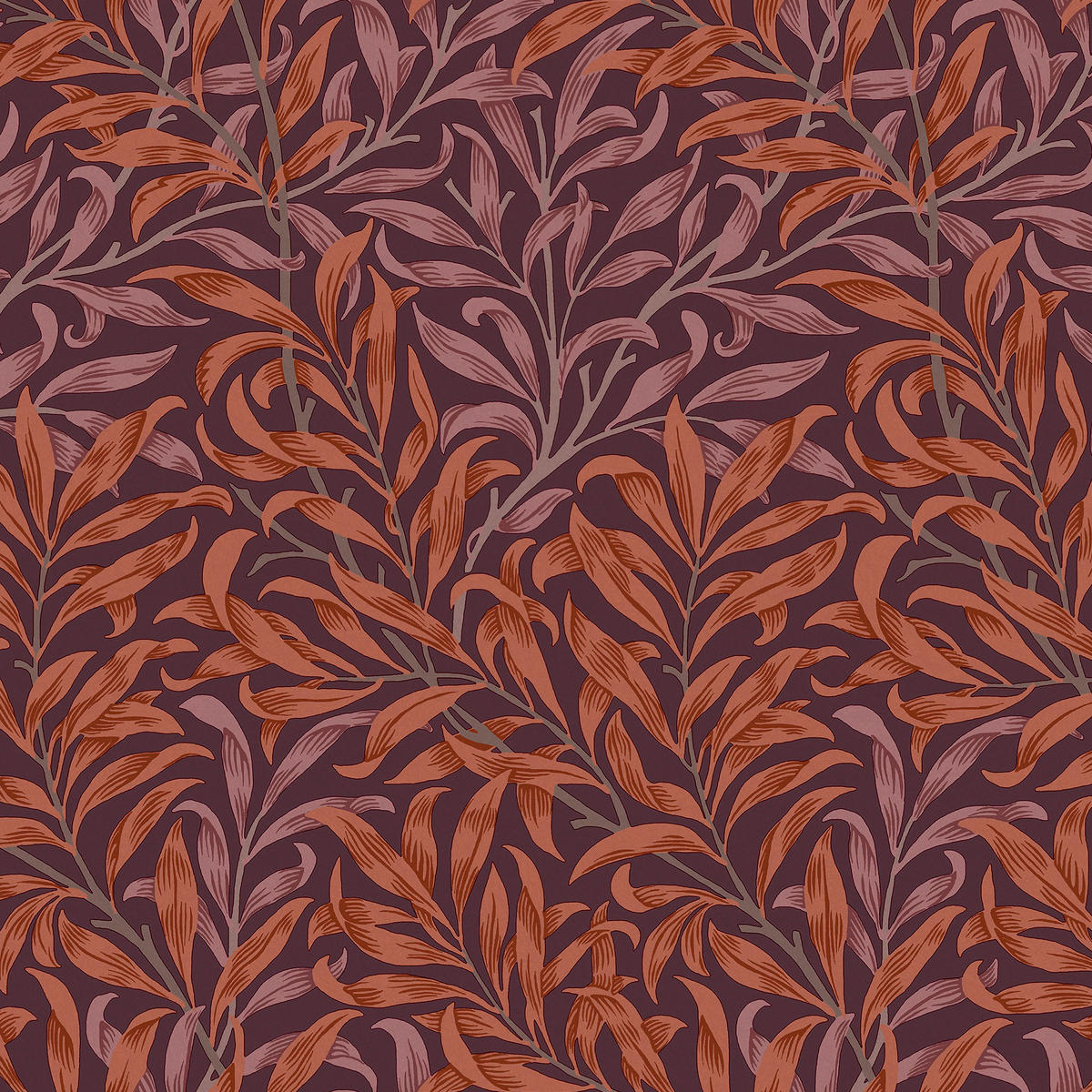VLIESTAPETE Weidenzweig Pflaume - Lila, Papier/Kunststoff (52/1000cm) - Graham & Brown