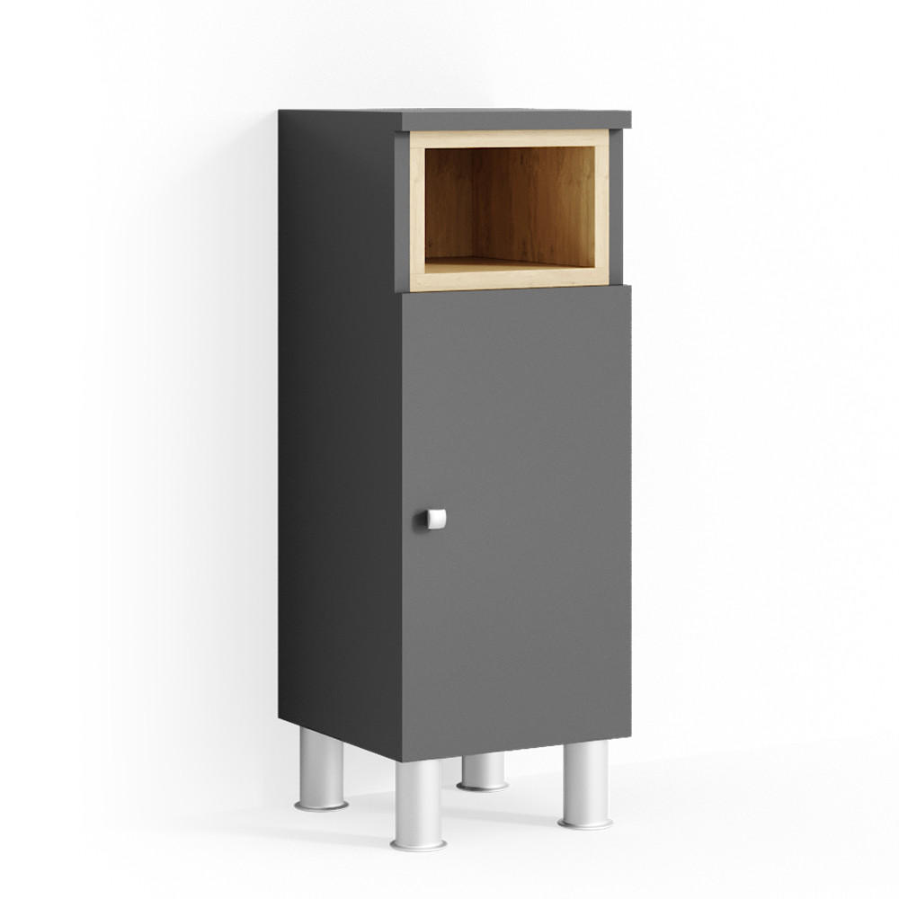 MIDISCHRANK Aquis Anthrazit 30 x 71.8 cm - Anthrazit, Holzwerkstoff (30/81.8/30cm) - Vicco