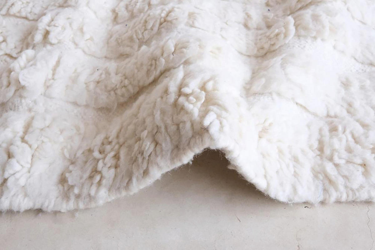 BERBERTEPPICH aus reiner Wolle 190x 290 cm - Weiß, Naturmaterialien (190/290cm) - AFK Living