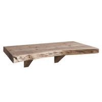 WANDREGAL Akazie 60x30x18 Natural Stone lackiert FREEFORM #137 - Beige, Holz (60/18/30cm) - Massivmoebel24