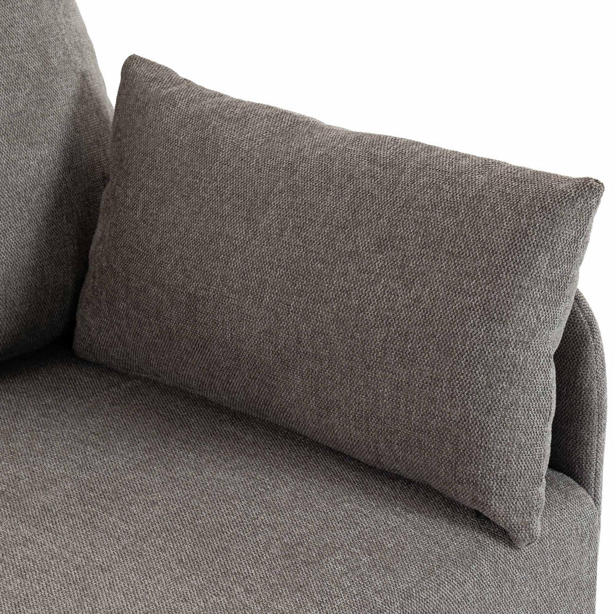 COUCH Bernd 2-Sitzer Stoff 131x79x79cm Stoff Taupe Sofa - Taupe, Kunststoff (131/79/79cm) - DELUKE