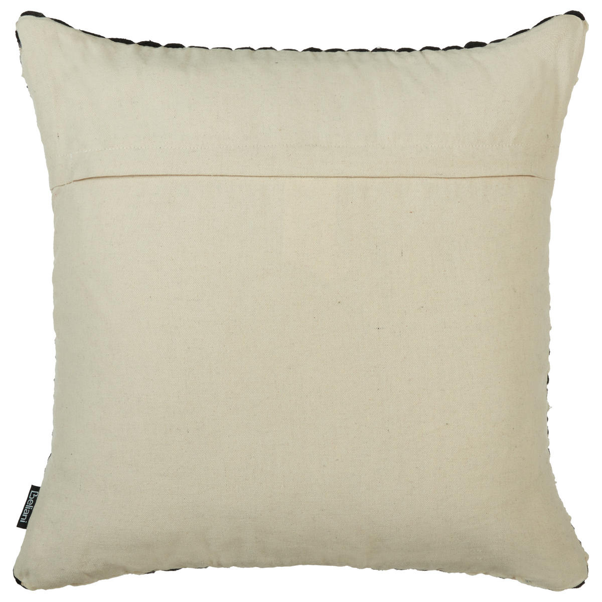 DEKOKISSEN 2er-Set Creme 45/45 cm Yoncali - Creme/Schwarz, Naturmaterialen/Textil (45/45cm) - Beliani