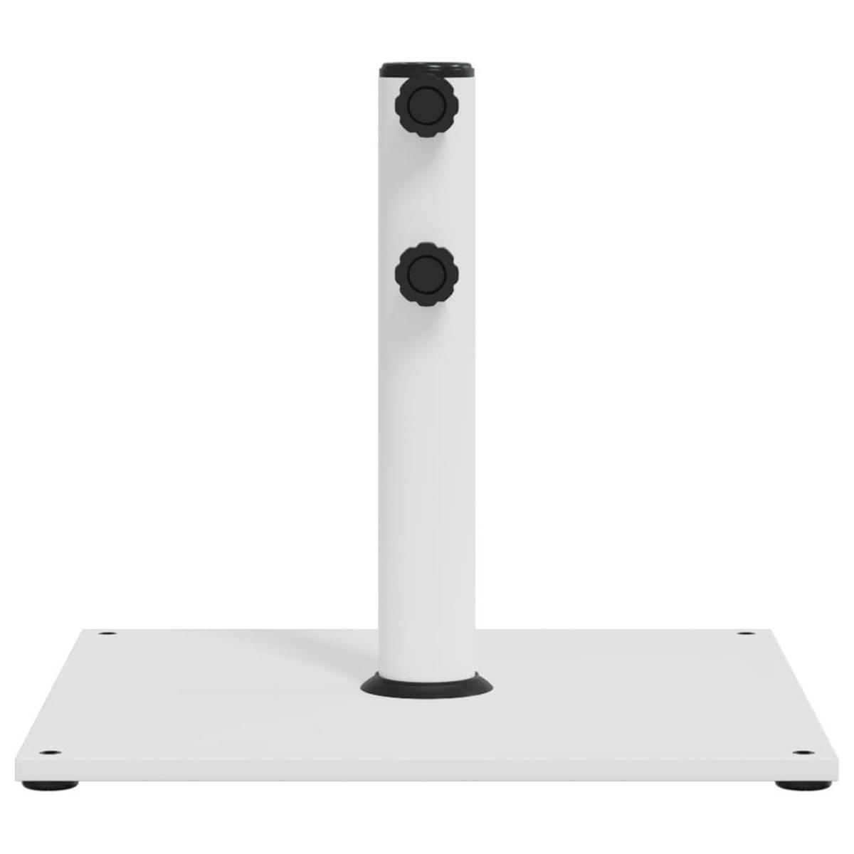 SONNENSCHIRMSTÄNDER Ø32/38/48 Mm Mast 17 Kg Quadratisch - Weiß, Metall (43/43cm) - vidaXL