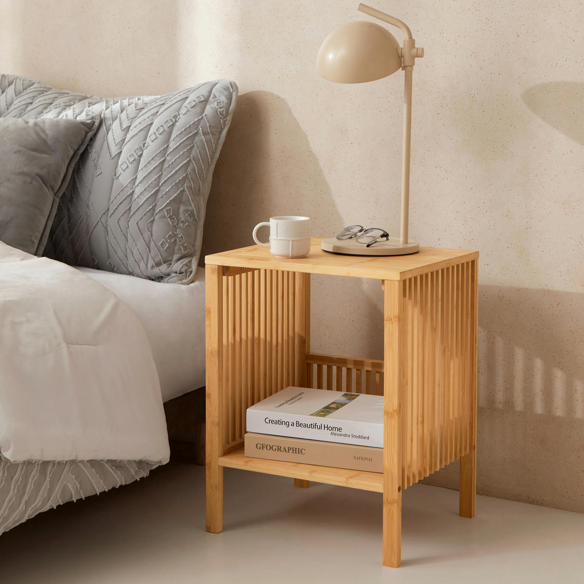 BEISTELLTISCH Varde - Naturfarben, Holz (33/38.5/50cm) - [en.casa]
