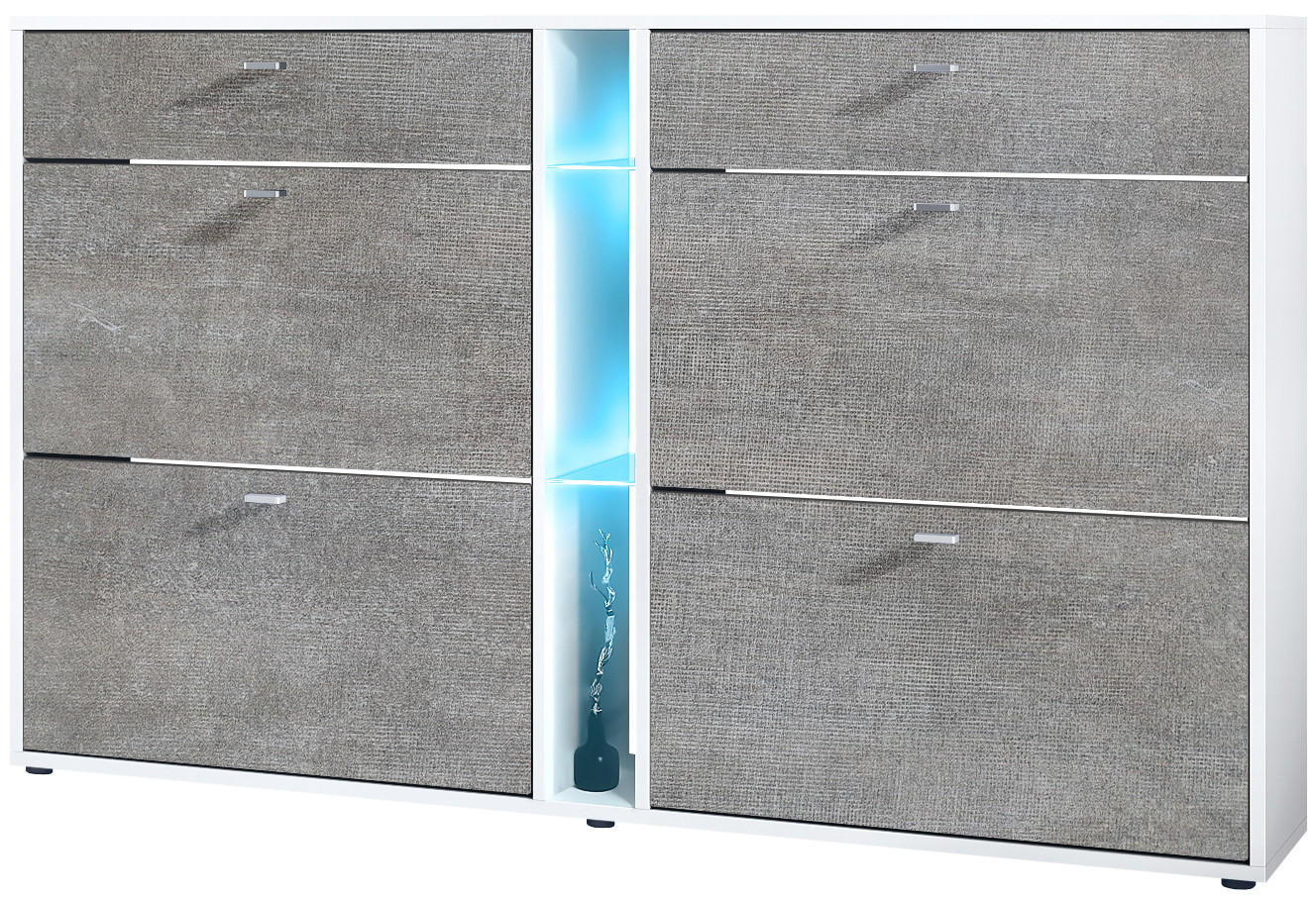 SCHUHSCHRANK Today Fronten in Braun meliert - Graubraun, Holzwerkstoff (155.5/95/28cm) - Vladon