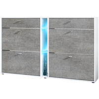 SCHUHSCHRANK Today Fronten in Braun meliert - Graubraun, Holzwerkstoff (155.5/95/28cm) - Vladon